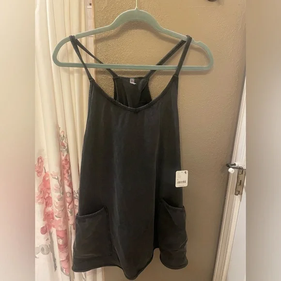 Free People Hot Shot Mini Dress Medium Black NWT - Picture 5 of 6